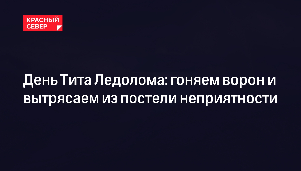 Тит Чудотворец 15 апреля 2024: что нужно делать и зачем гонять ворон |  «Красный Север»