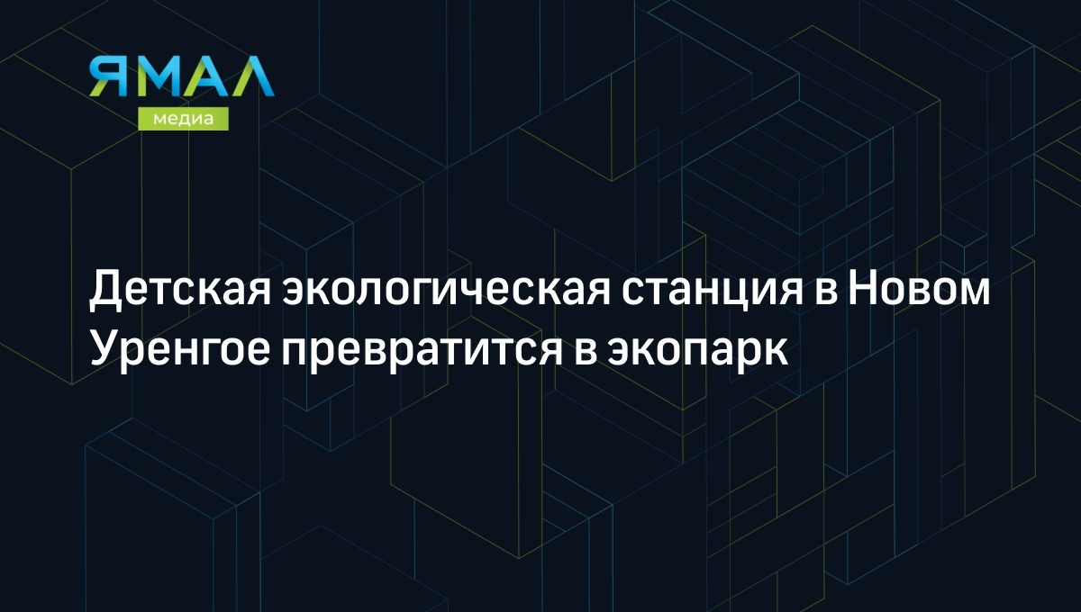 Детская экологическая станция в Новом Уренгое превратится в экопарк |  Ямал-Медиа