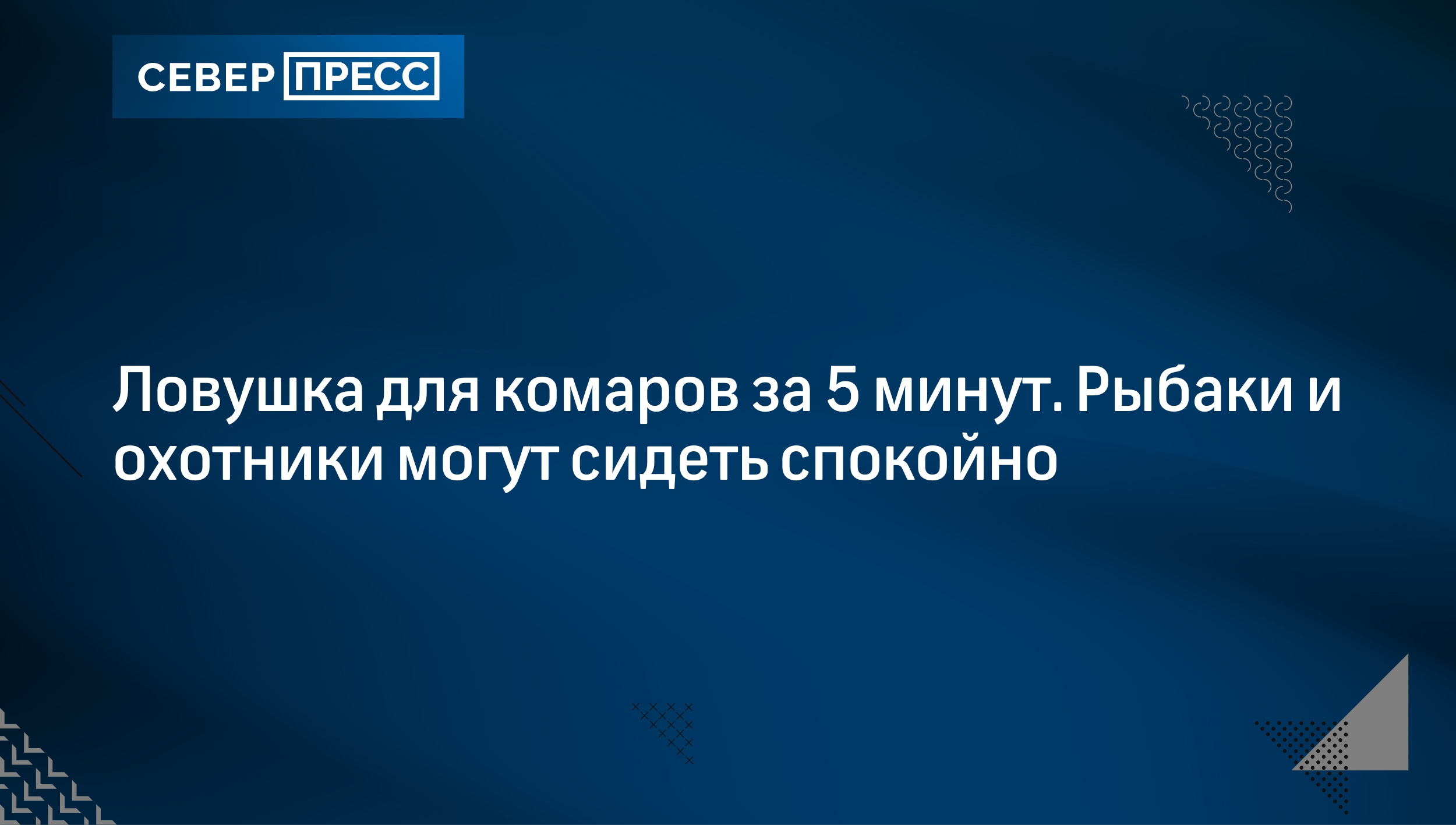 Ловушка для комаров за 5 минут. Рыбаки и охотники могут сидеть спокойно