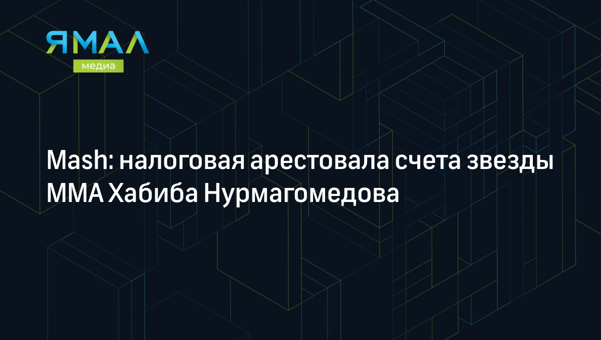 Mash: налоговая арестовала счета звезды ММА Хабиба Нурмагомедова |  Ямал-Медиа