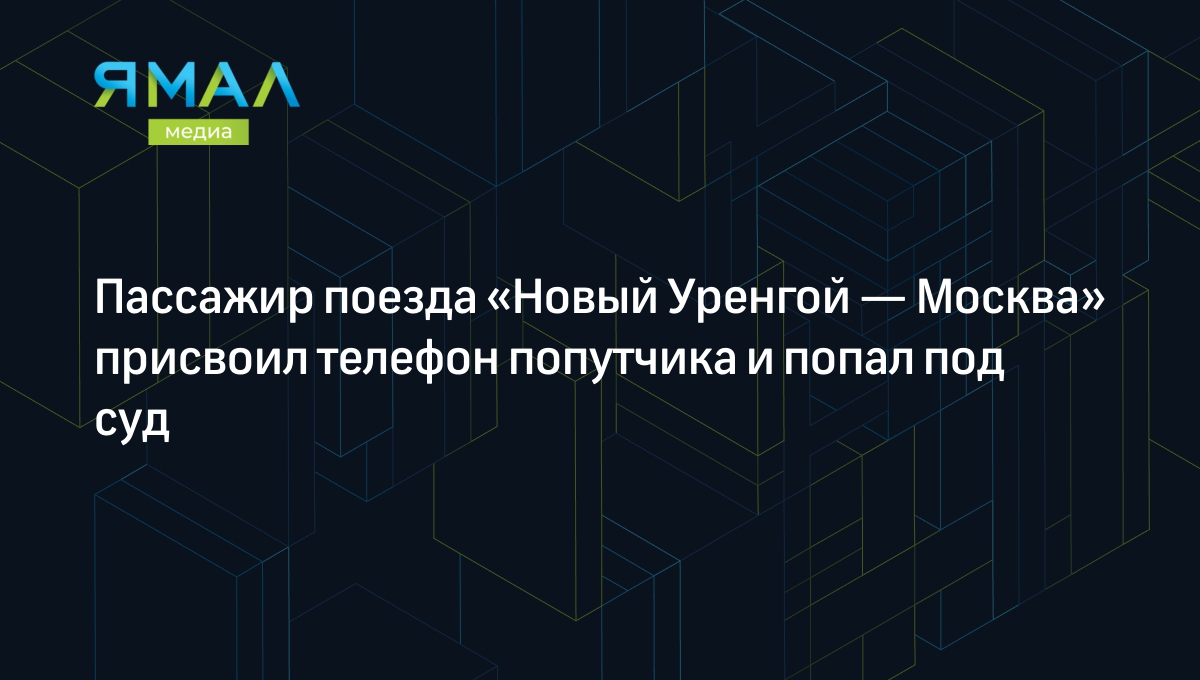 Пассажир поезда «Новый Уренгой — Москва» присвоил телефон попутчика и попал  под суд | Ямал-Медиа