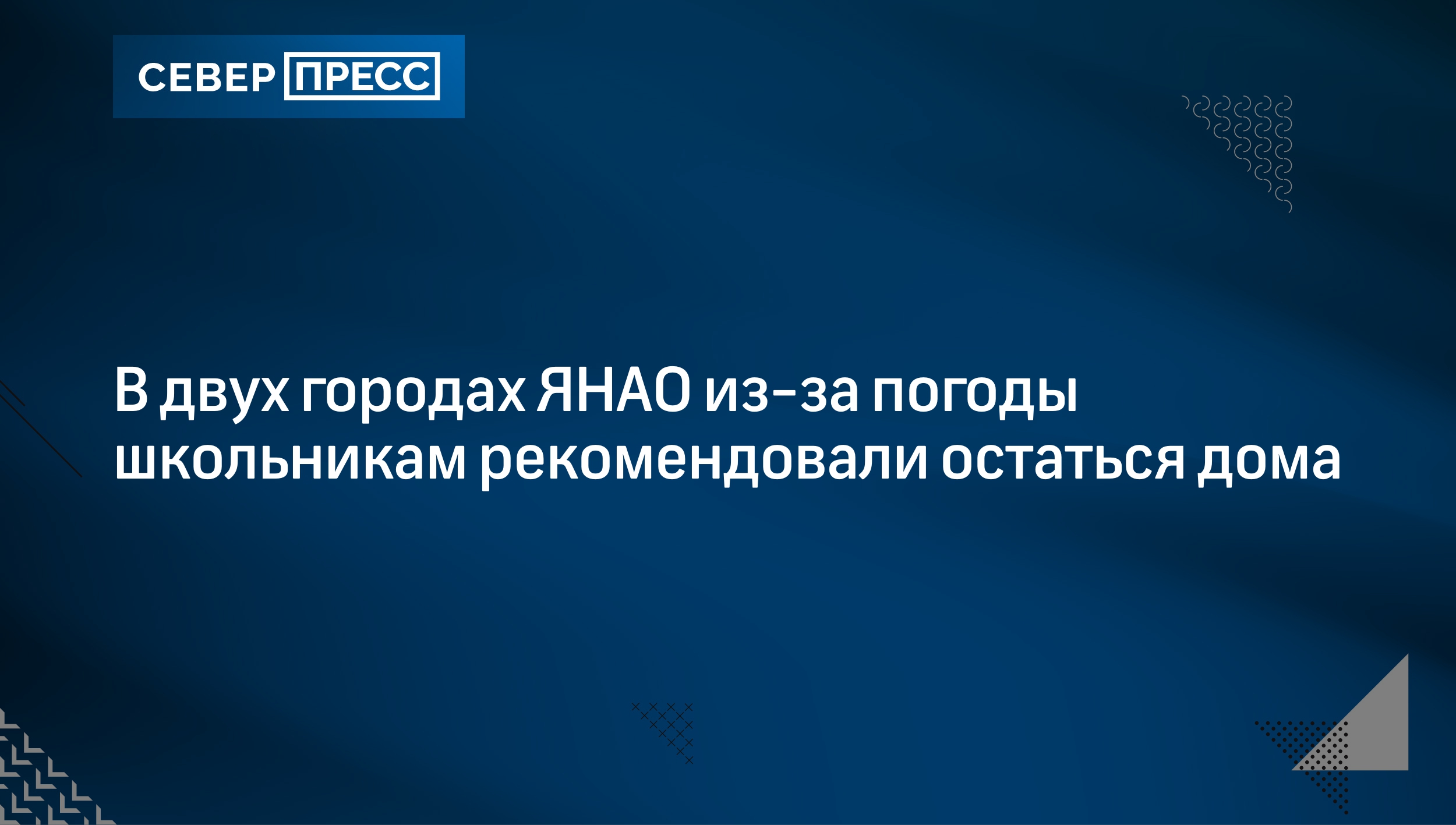 В двух городах ЯНАО из-за погоды школьникам рекомендовали остаться дома |  Север-Пресс